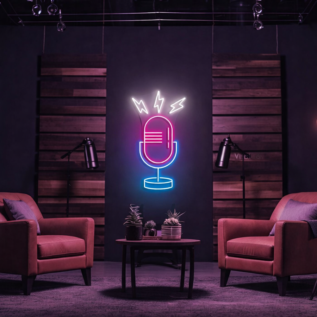 Neon Peace Hand Game Controller Sign – Pink & Blue LED Backlit Acrylic Wall Light for Gaming Room (Copy)