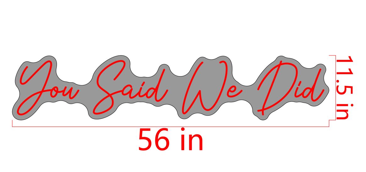 You said we did - Premium Neon Artwork