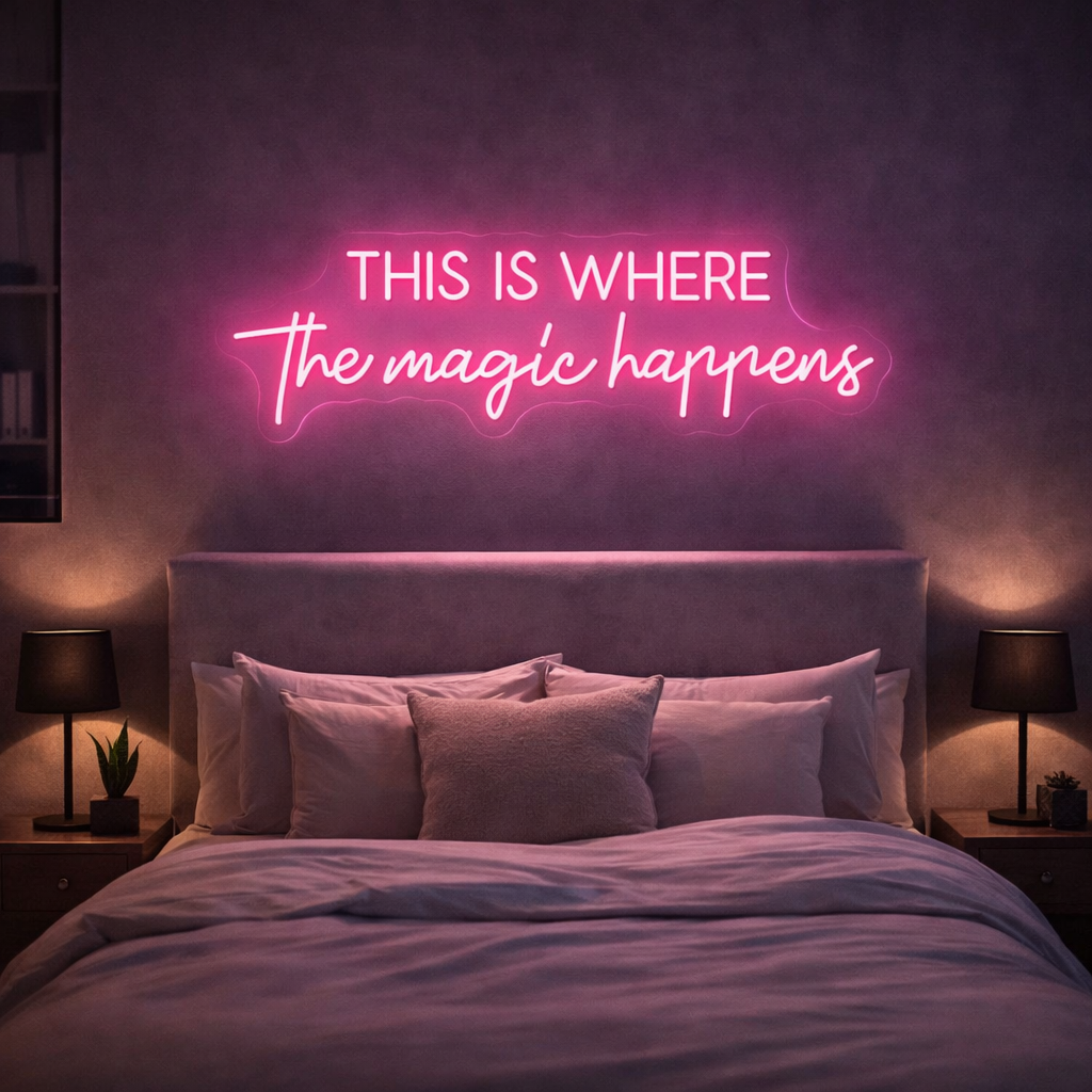 This Is Where The Magic Happens Neon Sign, Custom Beauty Salon LED Neon Light Beauty Room Hair Salon Skincare Room Wall Art Decor Salon Gift