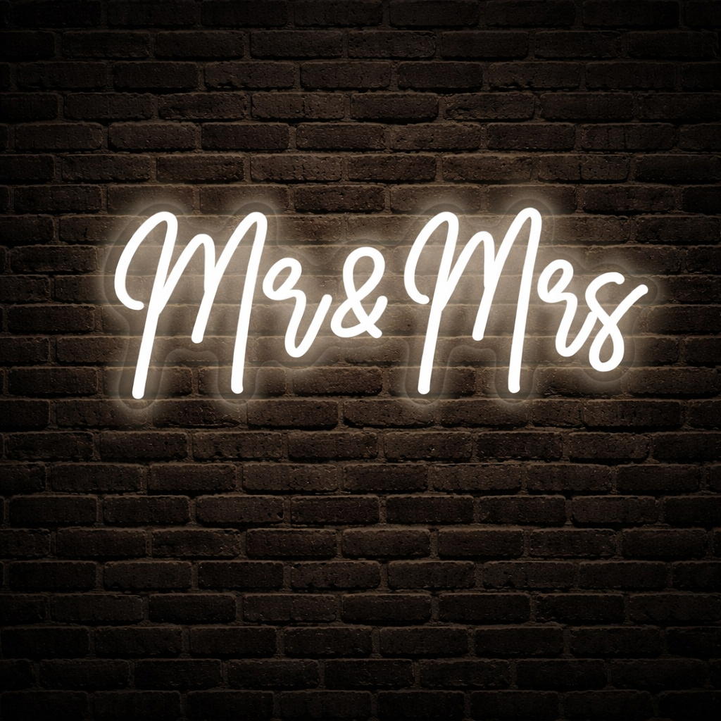 Mr & Mrs Wedding LED Neon Sign – Wedding Backdrop Light
