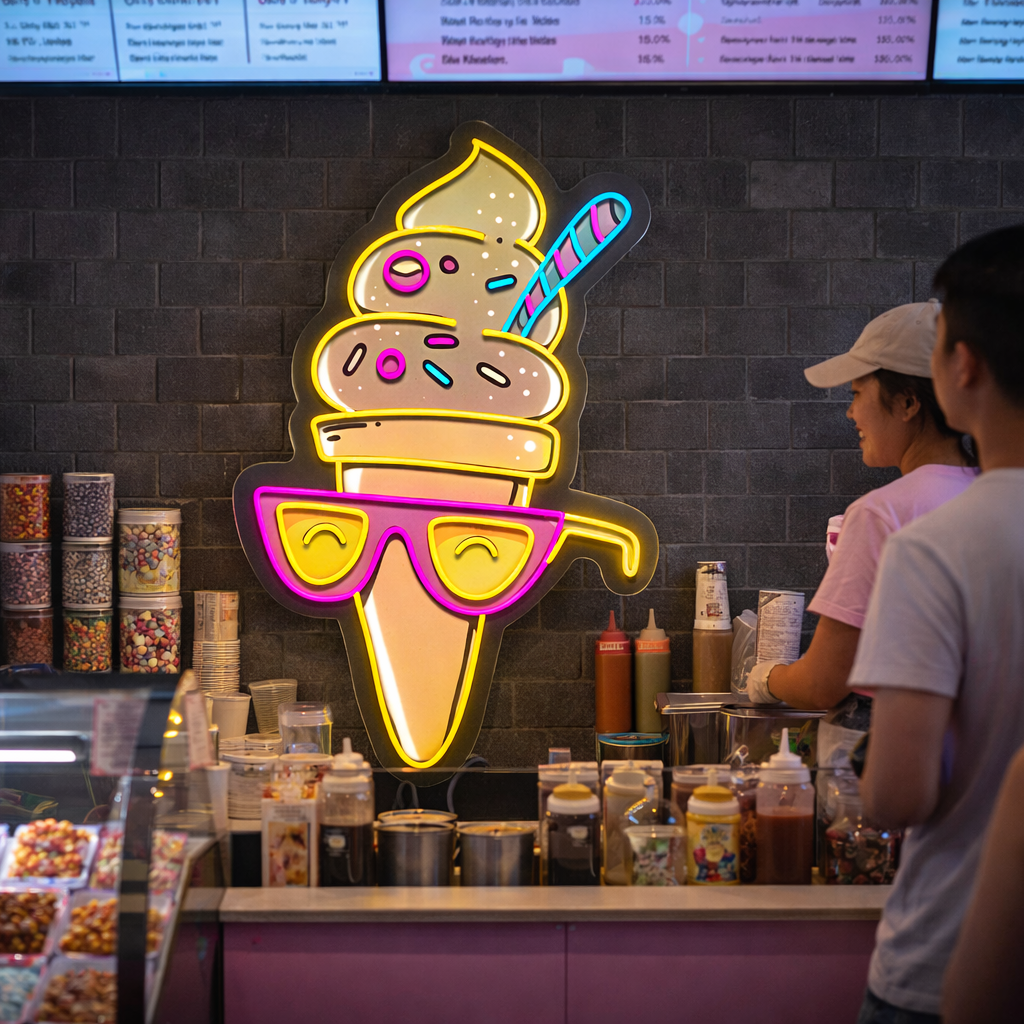 Ice Cream Artwork LED Neon Sign