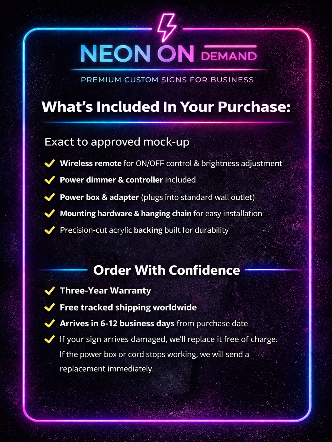 You said we did - Premium Neon Artwork