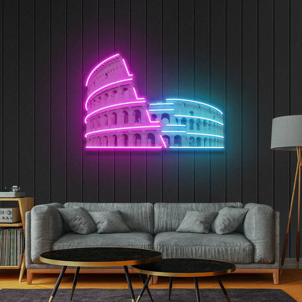 Colosseum – Premium Neon Acrylic Artwork LED Wall Piece